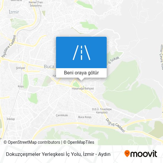 Dokuzçeşmeler Yerleşkesi İç Yolu harita