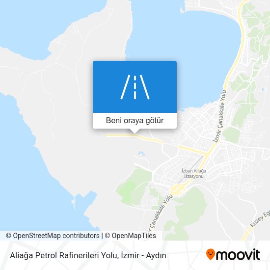Aliağa Petrol Rafinerileri Yolu harita
