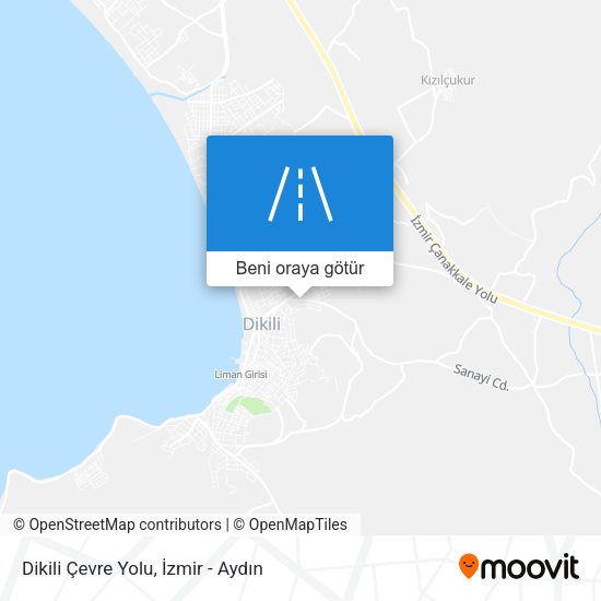 Dikili Çevre Yolu harita