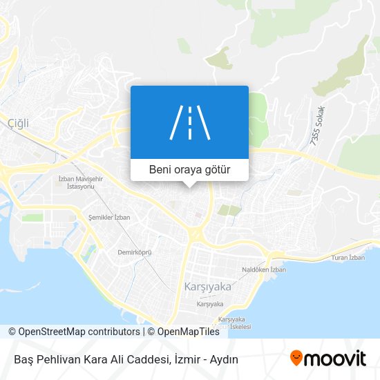 Baş Pehlivan Kara Ali Caddesi harita
