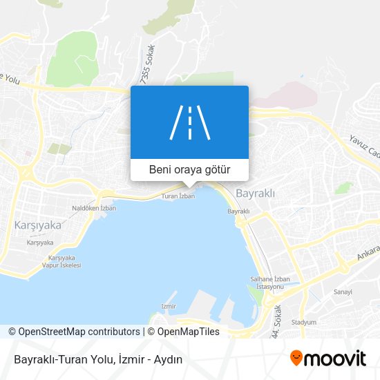 Bayraklı-Turan Yolu harita