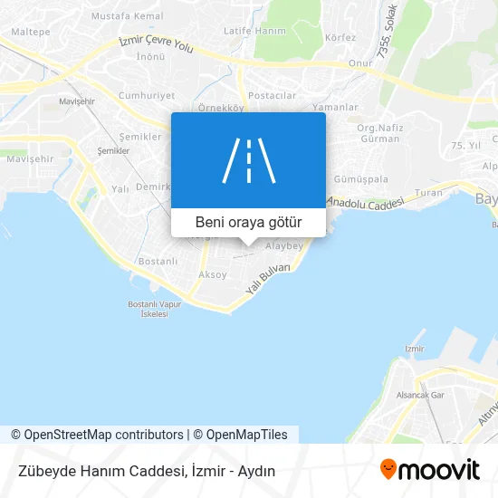Otobüs, tren, metro veya vapur ile Zübeyde Hanım Caddesi, Karşıyaka ...
