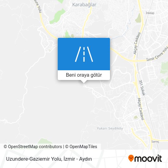 Uzundere-Gaziemir Yolu harita