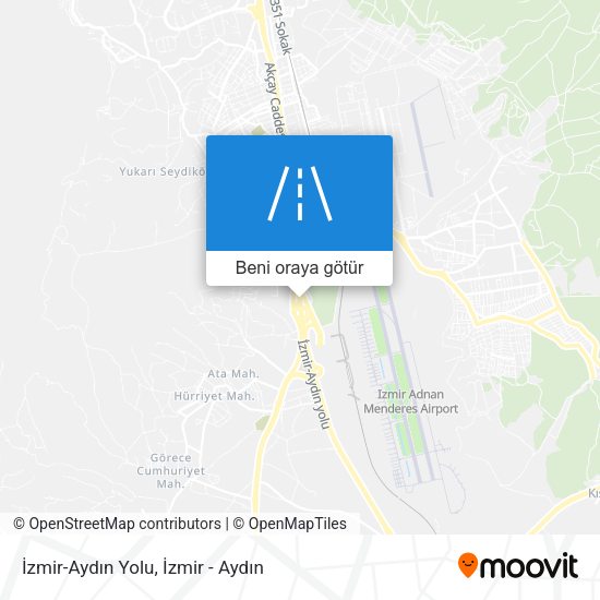 İzmir-Aydın Yolu harita
