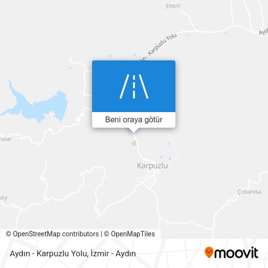 Aydın - Karpuzlu Yolu harita