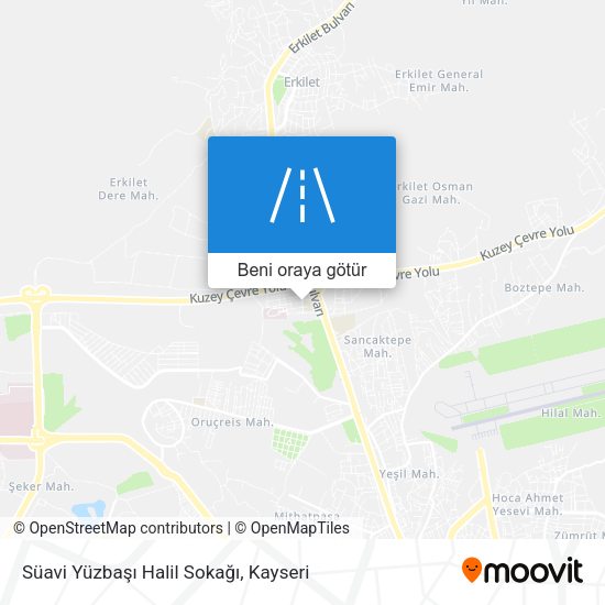 Süavi Yüzbaşı Halil Sokağı harita