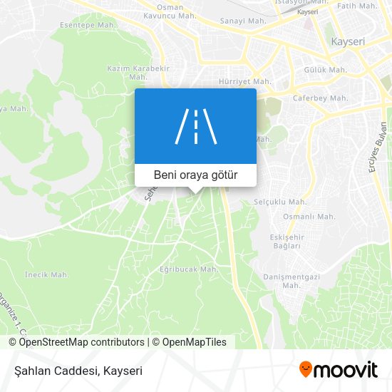 Şahlan Caddesi harita