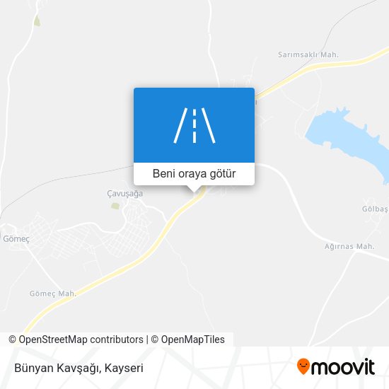 Bünyan Kavşağı harita