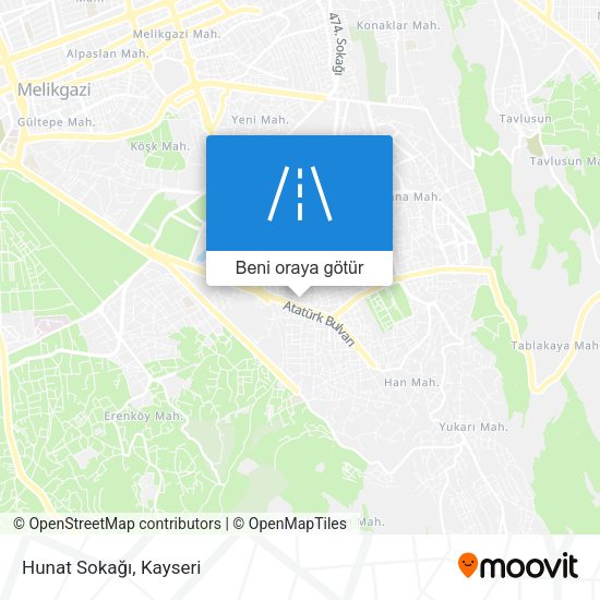 Hunat Sokağı harita