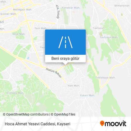 Hoca Ahmet Yesevi Caddesi harita