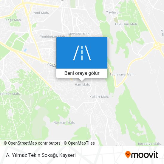 A. Yılmaz Tekin Sokağı harita