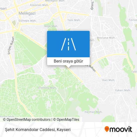 Şehit Komandolar Caddesi harita