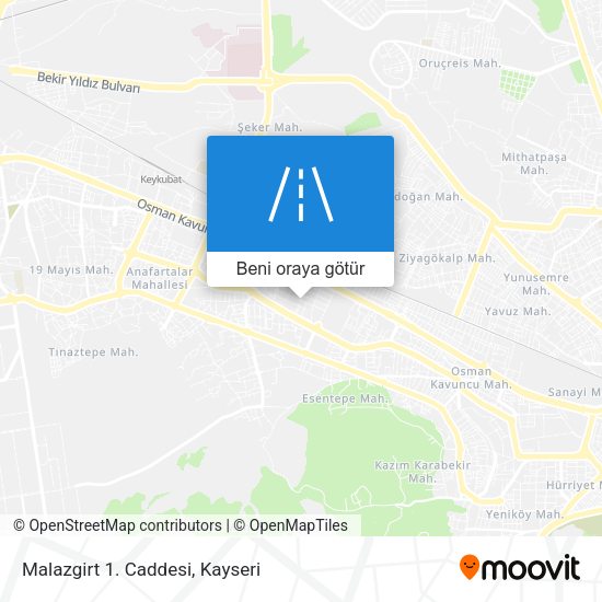 Malazgirt 1. Caddesi harita