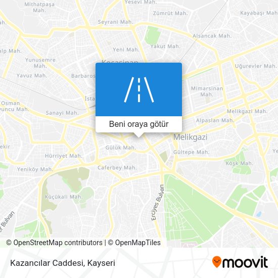 Kazancılar Caddesi harita