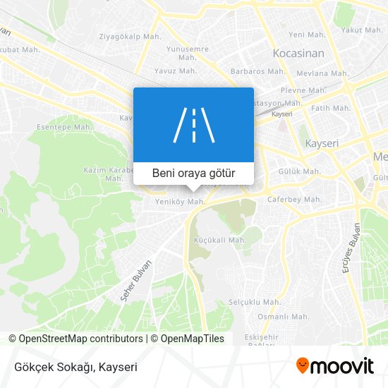 Gökçek Sokağı harita