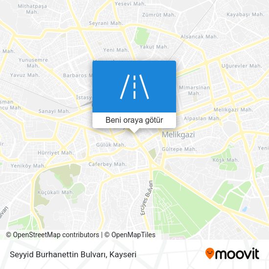 Seyyid Burhanettin Bulvarı harita