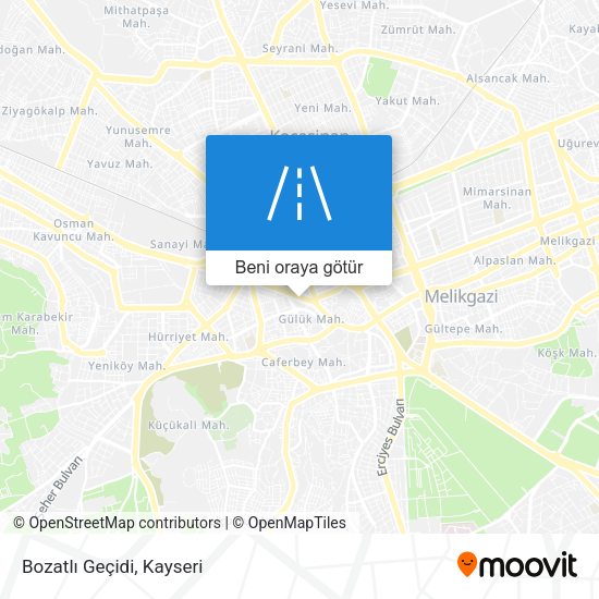 Bozatlı Geçidi harita
