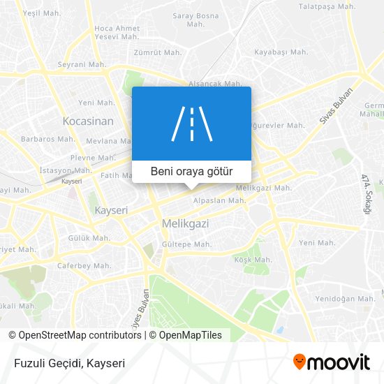 Fuzuli Geçidi harita