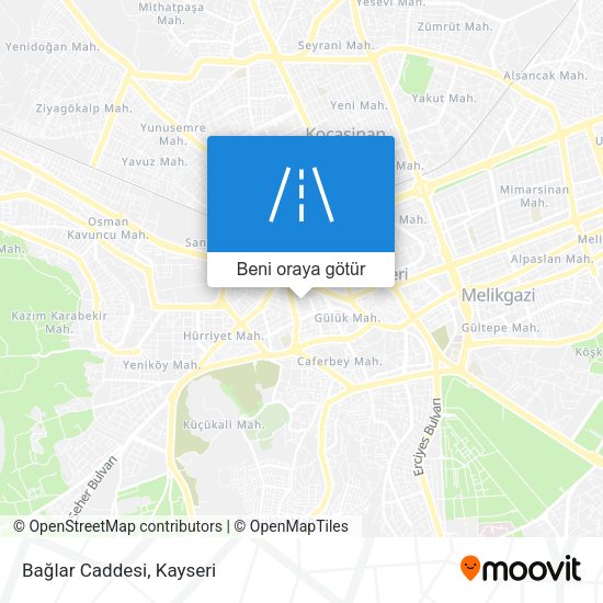 Bağlar Caddesi harita