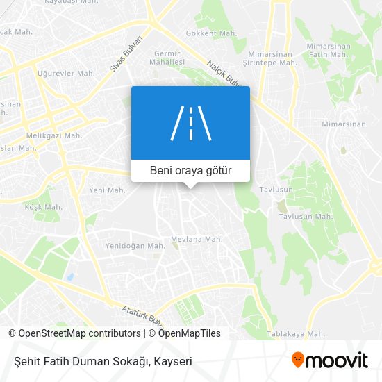 Şehit Fatih Duman Sokağı harita
