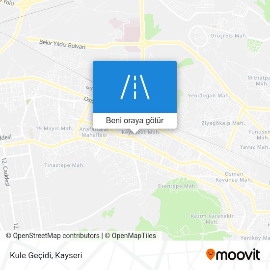 Kule Geçidi harita