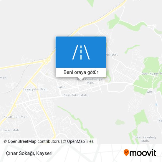 Çınar Sokağı harita