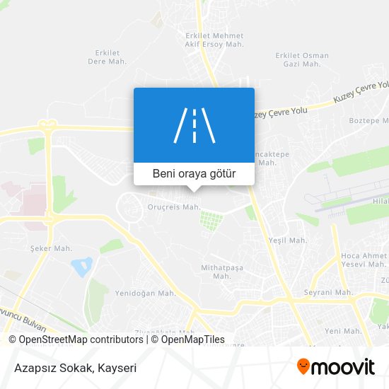 Azapsız Sokak harita
