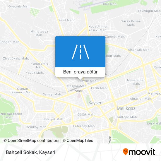 Bahçeli Sokak harita