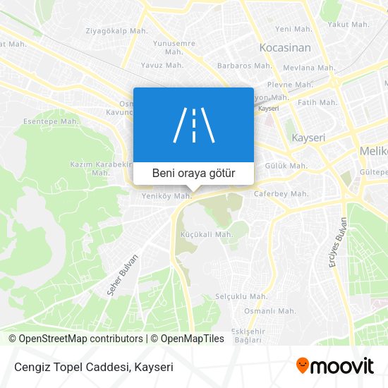Cengiz Topel Caddesi harita