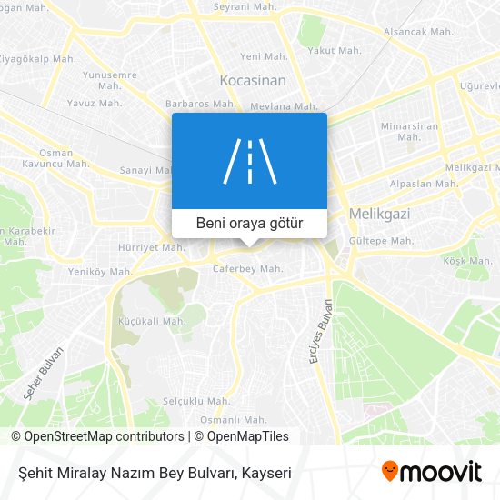 Şehit Miralay Nazım Bey Bulvarı harita