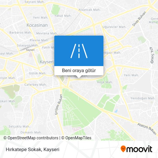 Hırkatepe Sokak harita