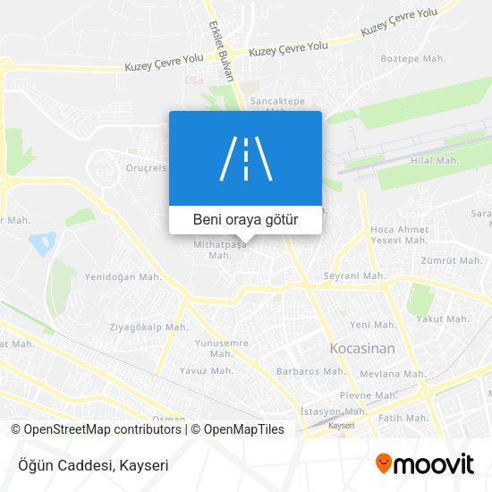 Öğün Caddesi harita