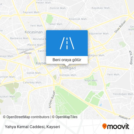 Yahya Kemal Caddesi harita