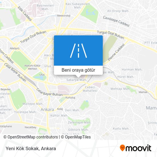 Yeni Kök Sokak harita
