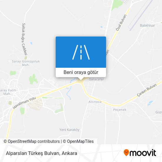 Alparslan Türkeş Bulvarı harita