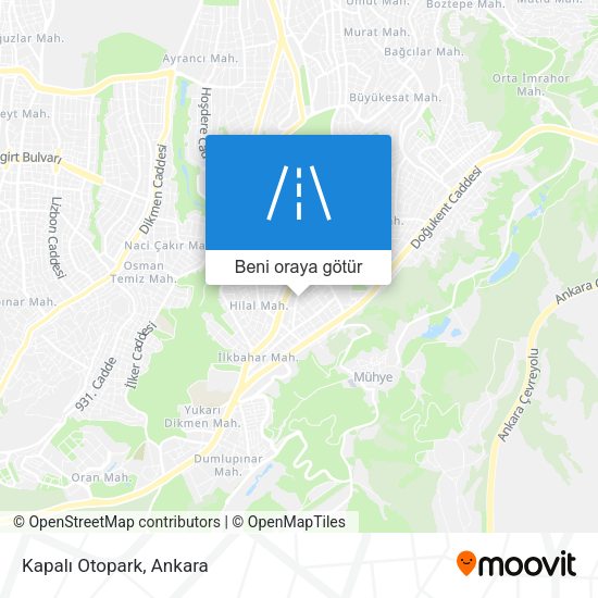 Kapalı Otopark harita