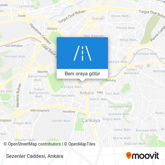 Sezenler Caddesi harita