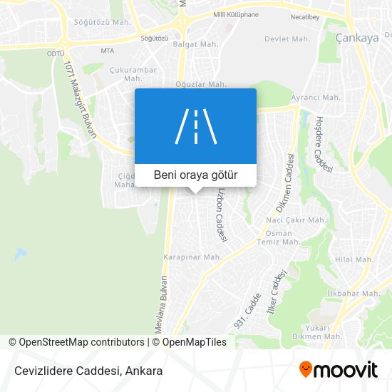 Cevizlidere Caddesi harita