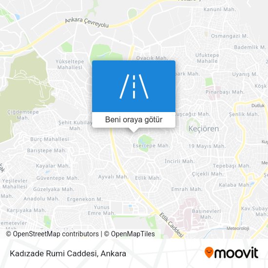 Kadızade Rumi Caddesi harita