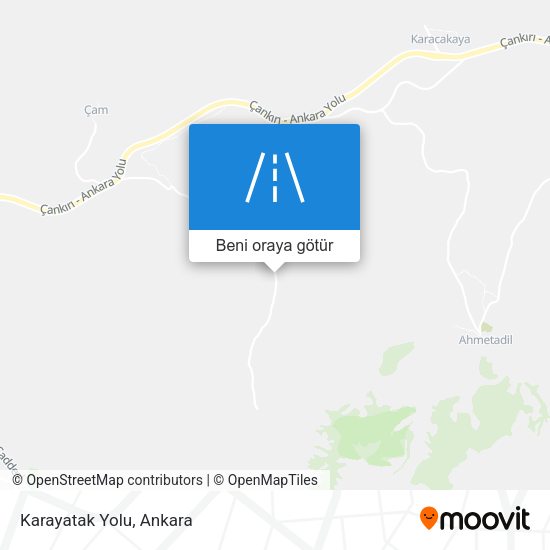 Karayatak Yolu harita