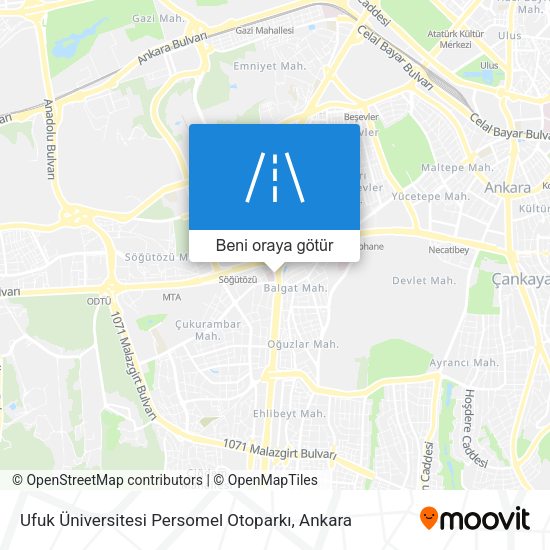 Ufuk Üniversitesi Persomel Otoparkı harita