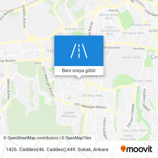 1426. Caddesi(46. Caddesi);449. Sokak harita