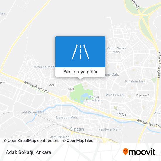 Adak Sokağı harita