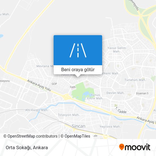 Orta Sokağı harita