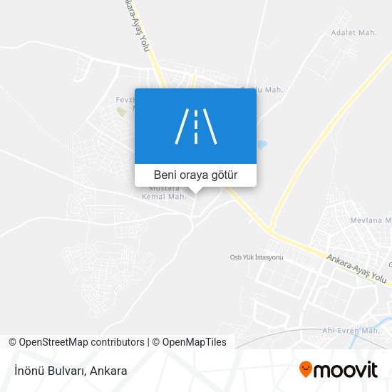 İnönü Bulvarı harita