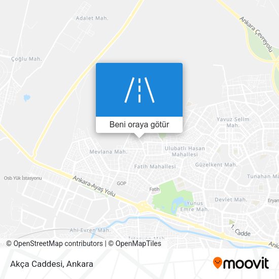 Akça Caddesi harita