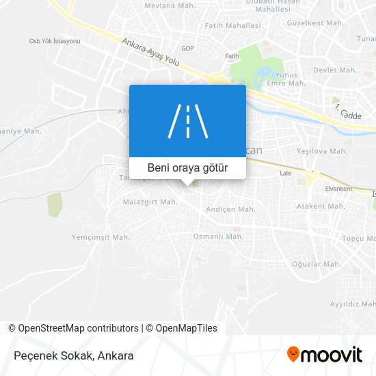 Peçenek Sokak harita