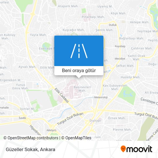 Güzeller Sokak harita