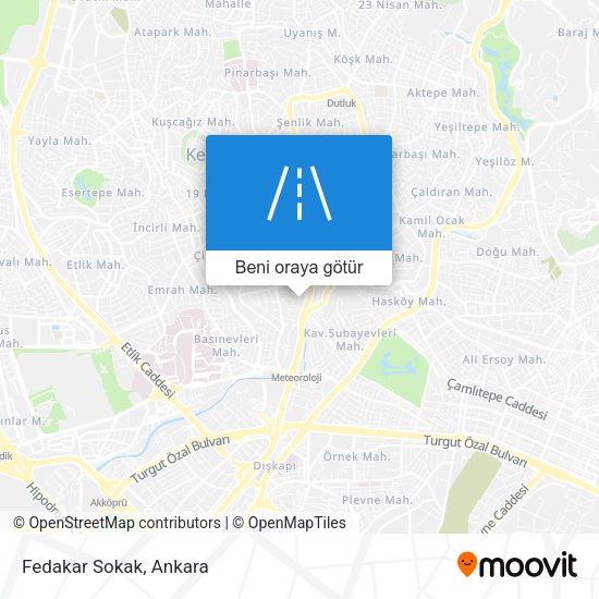 Fedakar Sokak harita