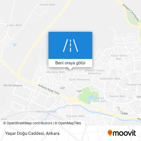 Yaşar Doğu Caddesi harita